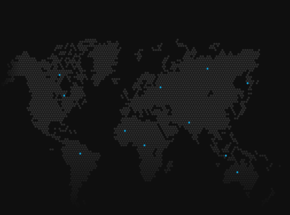 Global market coverage map
